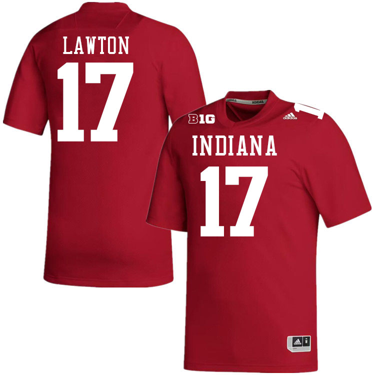 #17 Ty Son Lawton Indiana Hoosiers Football Jeresys College Apparels,Uniforms Stitched-Crimson